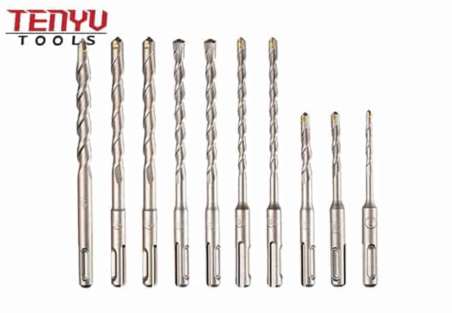 20pcs 40Cr Steel with YG8C Alloy Tip Rotary Hammer SDS Plus Drill Bits Set with Plastic Box for Masonry Concrete