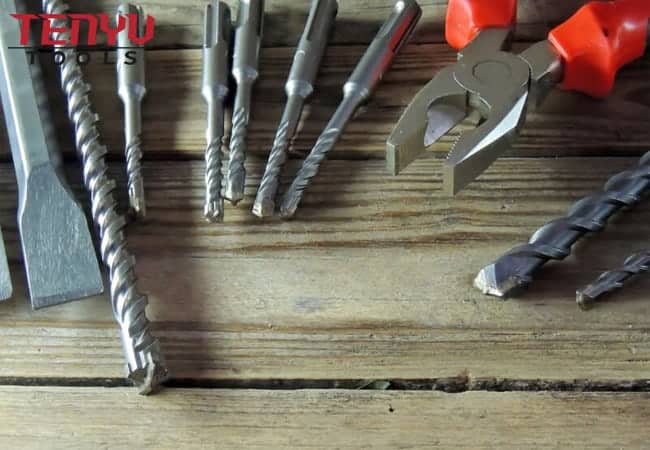 5-teiliges hochwertiges SDS Plus-Rotationshammerbohrer-Bit-Set mit Hang-Tag