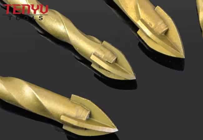 6mm Ceramic Tile Drill Bit with Carbide Cross Tip Quick Change Hex Shank Tile Drill Bits for Glass Tile Fast Drilling