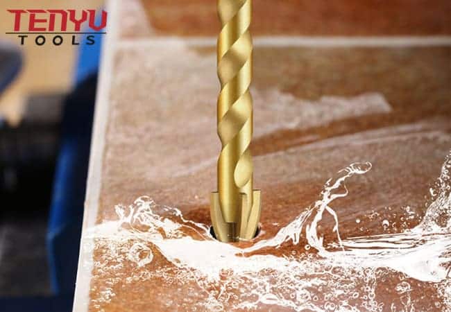 6mm Ceramic Tile Drill Bit with Carbide Cross Tip Quick Change Hex Shank Tile Drill Bits for Glass Tile Fast Drilling