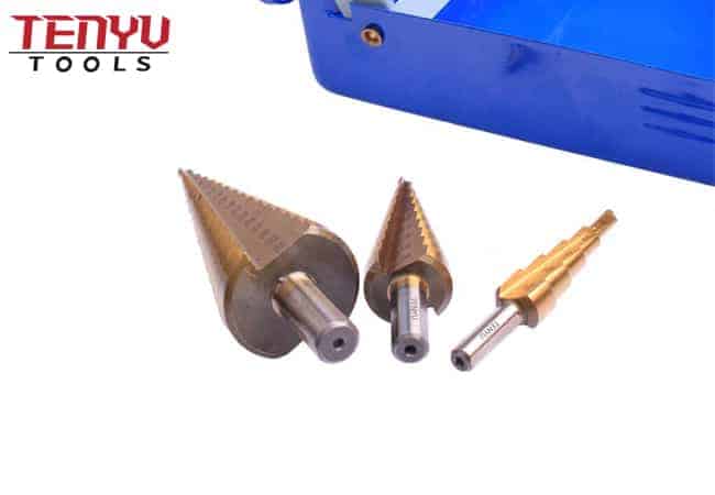 HSS 4341 Three Flats Shank Metal Step Drill Bit with Straight Flute for Stainless Steel Drilling