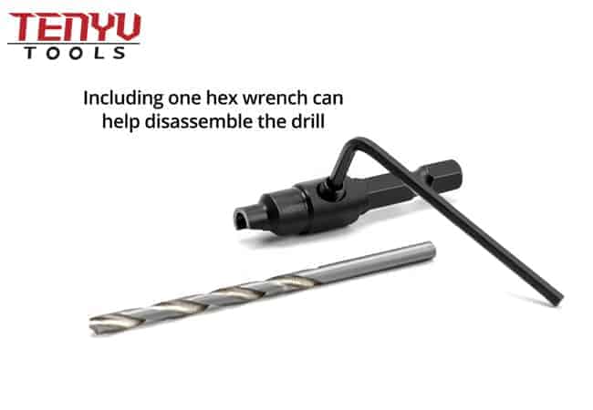 Power Hand Woodworking Drill Bit Tools Set Hex Shank Screw Hole Size Countersink Drill Bit Set for Wood Drilling