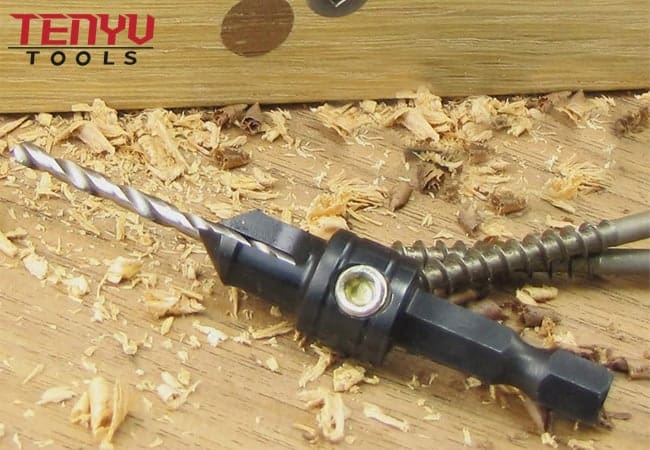 Power Hand Woodworking Drill Bit Tools Set Hex Shank Screw Hole Size Countersink Drill Bit Set for Wood Drilling