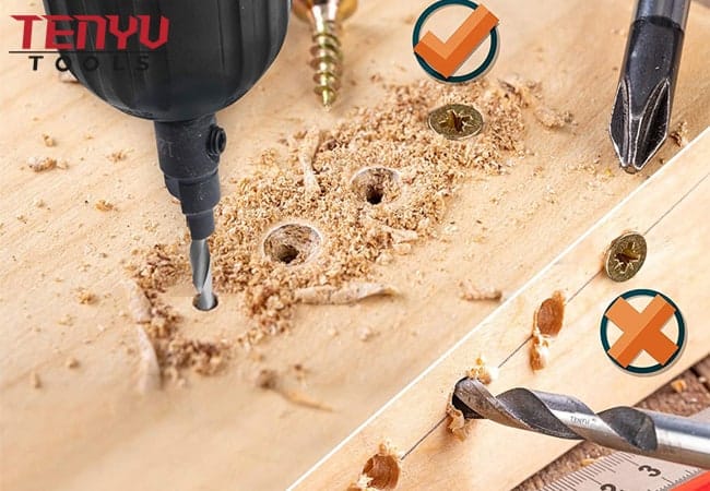 Power Hand Woodworking Drill Bit Tools Set Hex Shank Screw Hole Size Countersink Drill Bit Set for Wood Drilling