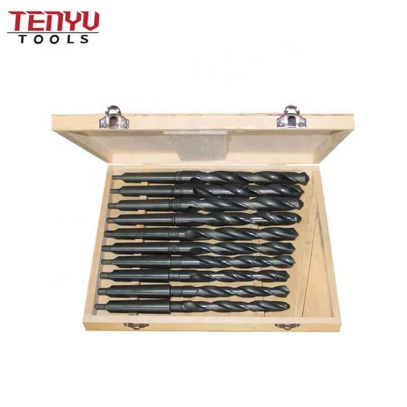 10pcs Taper Shank Drill Bits with Black Surface