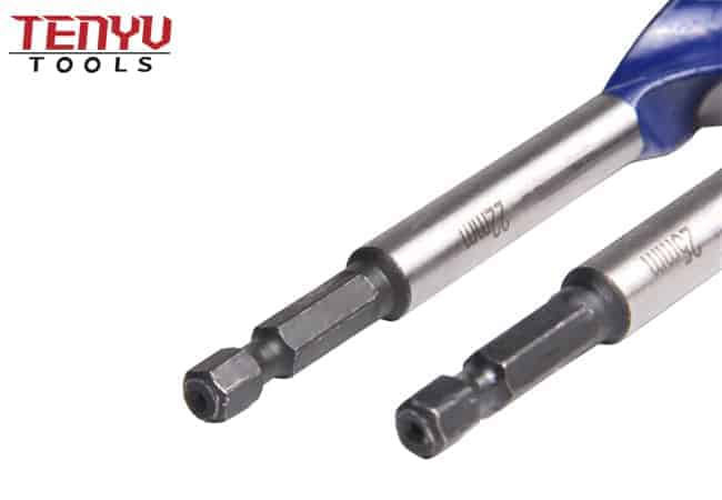 6 adet 150mm Hex Shank Tri-Flüt Üç Spurs Ahşap Çalışma Burgu Matkap Ucu Seti Çift Blister Hızlı Delme için