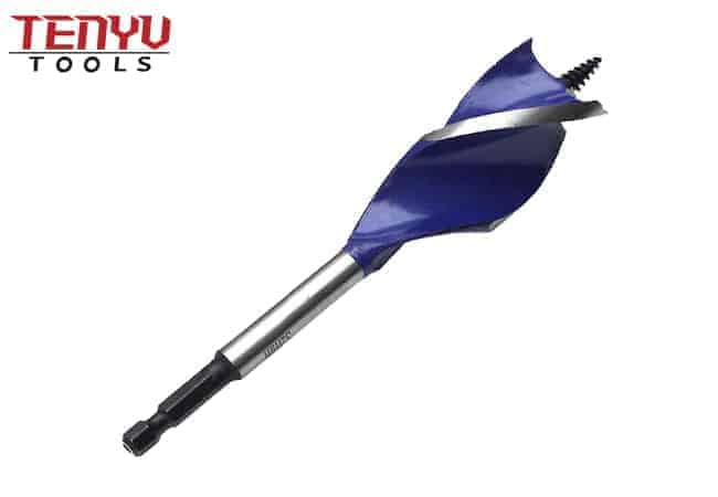 6 adet 150mm Hex Shank Tri-Flüt Üç Spurs Ahşap Çalışma Burgu Matkap Ucu Seti Çift Blister Hızlı Delme için