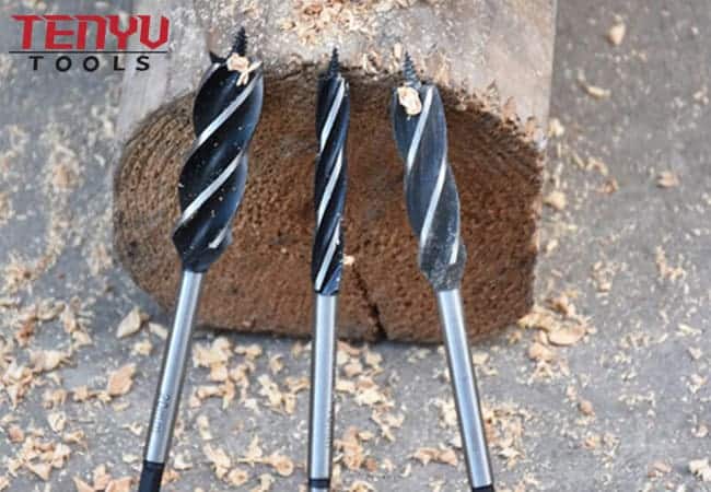 9Pcs Hex Shank Auger Drill Bit and Wood Drill Bit Extension Set in One Wood Case for Smooth Wood Drilling