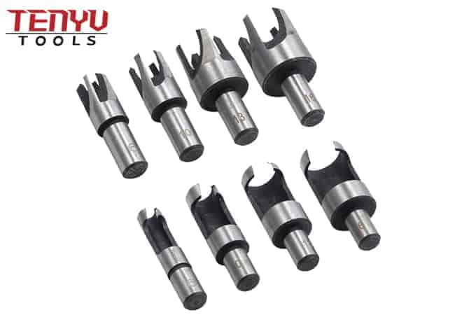 Carbon Steel Straight and Tapered Taper Drill Bit Cutting Tool Round Tube Type Wood Plug Cutter Set