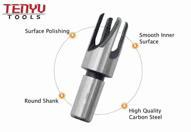 Carbon Steel Straight and Tapered Taper Drill Bit Cutting Tool Round Tube Type Wood Plug Cutter Set