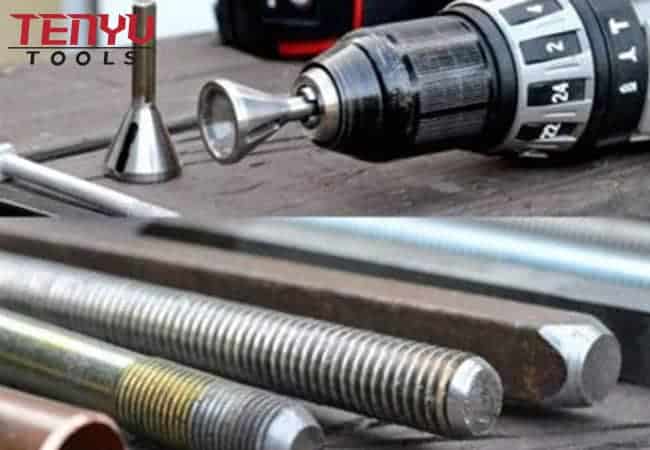 Deburring External Chamfer Bolt Deburring Tool Drill Bit for Fast Burr Remover Repair Damaged Metal External Chamfer