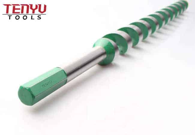 Hex Shank Colorful Wood Auger Drill Bits with Single Spur Screw Point for Wood Holes Depth Drilling