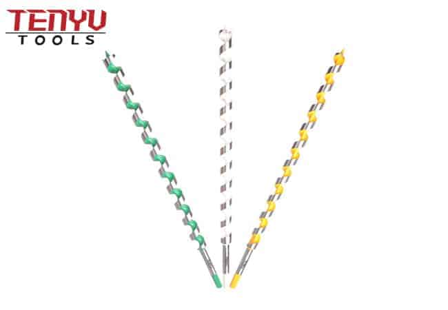 Hex Shank Colorful Wood Auger Drill Bits with Single Spur Screw Point for Wood Holes Depth Drilling