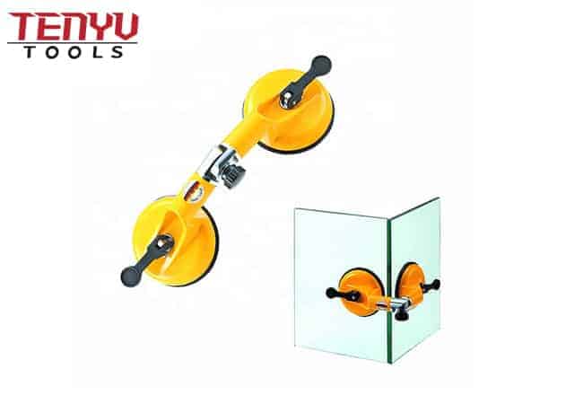 High Quality Adjustable Double Handle Heavy Duty Aluminum Glass Sucker Plate Lifter Glass Suction Cup 6