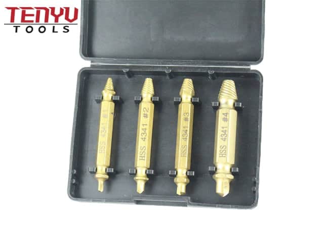 4pcs Professional Speed Out Damaged Screw Extractor Remover Set for Remove Bolt