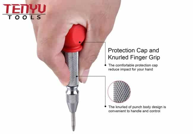 Automatic Spring Loaded Hole Punch Metal Center Punch Tool