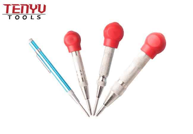 Blue Surface Spring-operated Automatic Center Punch Pencil Slim Design with a Pocket Clip for Punching Marking Scribing