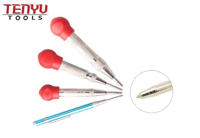 Blue Surface Spring-operated Automatic Center Punch Pencil Slim Design with a Pocket Clip for Punching Marking Scribing