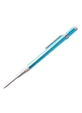 Blue Surface Spring-operated Automatic Center Punch Pencil Slim Design with a Pocket Clip for Punching Marking Scribing