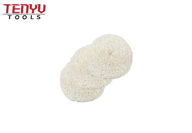 6 Inch Washed Polished 100% Natural Wool Polishing Pad with Hook and Loop Polishing Pad for Clean Car Polishing