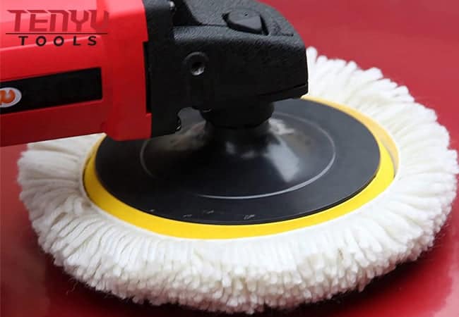 6 Inch Washed Polished 100% Natural Wool Polishing Pad with Hook and Loop Polishing Pad for Clean Car Polishing