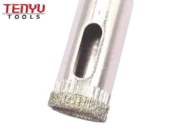 Broca de perforación con núcleo de diamante para superficie plateada de 16mm, sierra para azulejos, vidrio, mármol, granito, fibra de vidrio, herramienta de perforación de cerámica