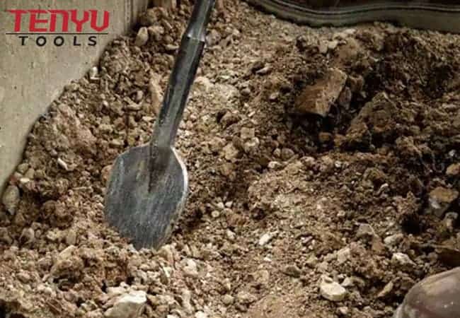 Rotomartillo de acero 40Cr SDS Max Shank Clay Spade Broca de cincel para excavar grava de suelo duro