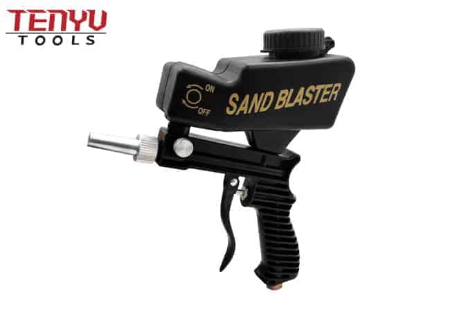 Small Gravity Feed Sandblaster Gun Soda Air Electric Sandblasting Gun Equipment for Rust Remover