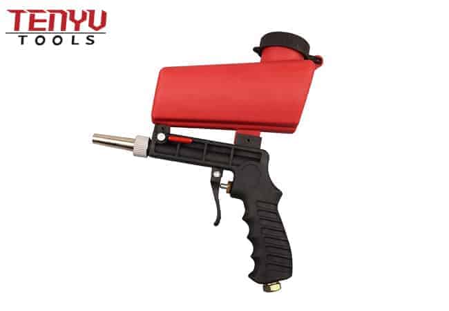 Small Gravity Feed Sandblaster Gun Soda Air Electric Sandblasting Gun Equipment for Rust Remover