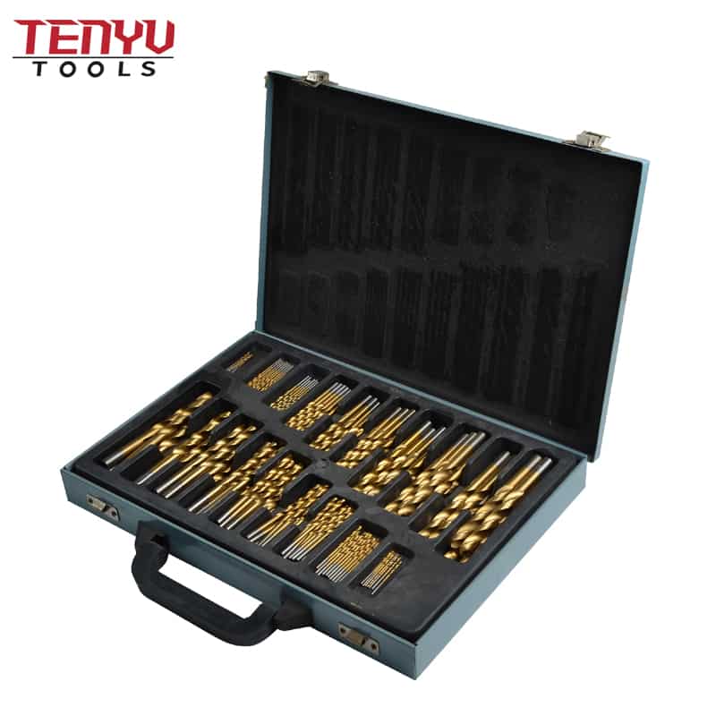 drill bit set 170 pcs, 116 38 titanium drill bit set, for metal and wood, high speed steel drill bit set for wood plastic aluminum alloy drilling