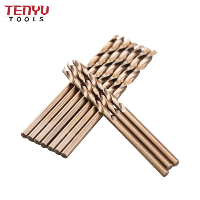 10pcs m35 cobalt hss jobber length twist drill bit with straight shank set for hard materials