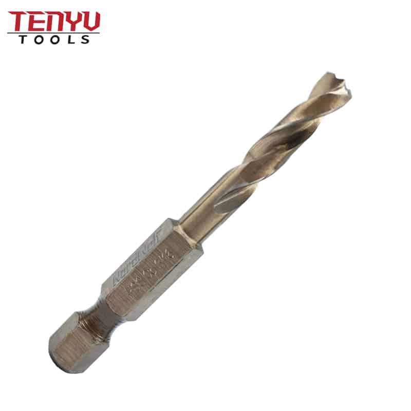 din1897 m35 co 5% stubby drill bit set with hex shank for stainless steel hard metals