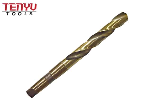 din345 m42 spiral flute 135 degrees heavy duty morse taper shank cobalt drill bit 1