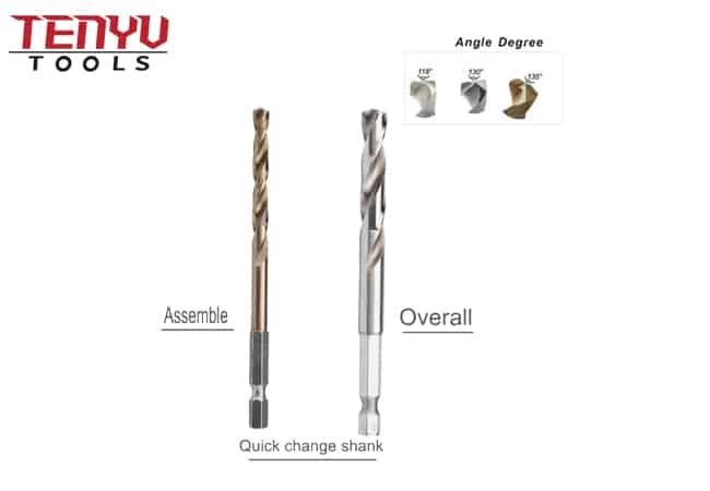japanese type double r hex shank metal cutting twist drill bit for drill press 3