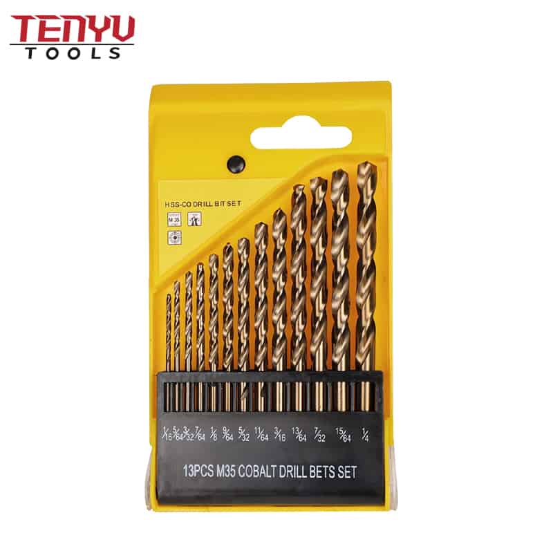 m35 hss cobalt straight shank drill bit set heat resistant metal drill bits for hard metal stainless steel