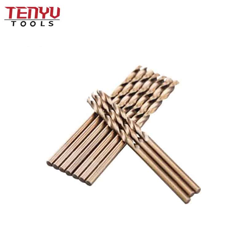 10pcs m35 cobalt hss jobber length twist drill bit with straight shank set for hard materials 1