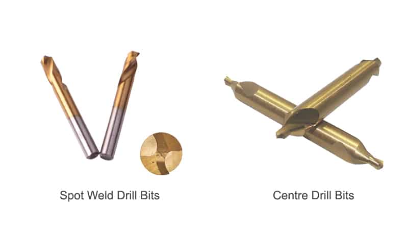 spot weld drill bit vs centre drill bit