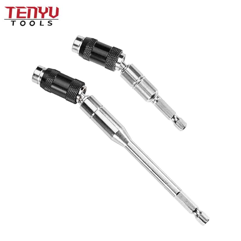 2pcs magnetic pivoting bit tip quick release flexible pivot screwdriver drill bit holder set