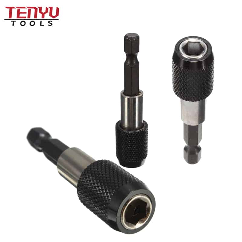 3 pieces quick change hex shank magnetic bar socket extension screwdriver drill bit holder