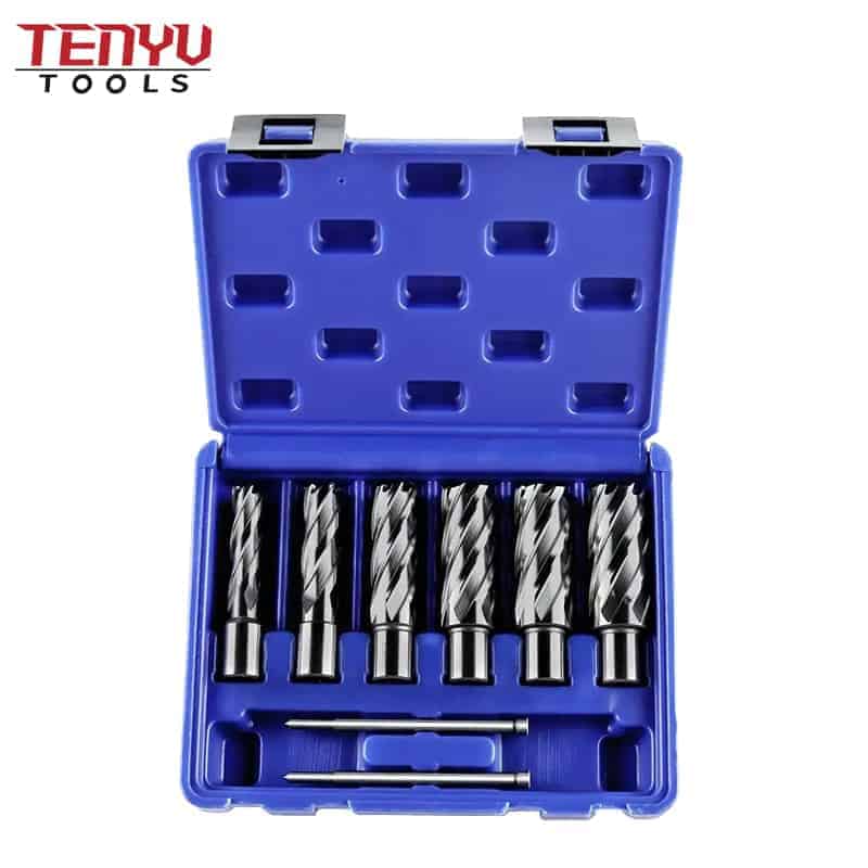 8pcs hss broach cutter bit set 2 cutting depth weldon shank with pilot pins