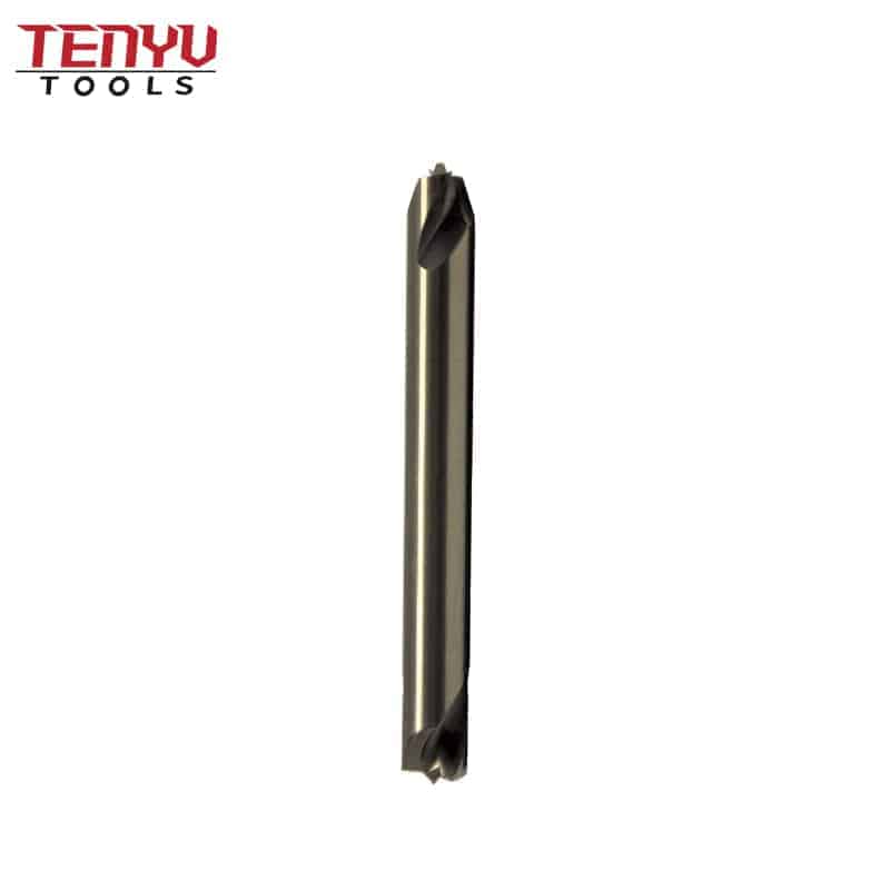 flat ground 3 flutes 8mm solid carbide straight shank spot drill bit to prevent walking