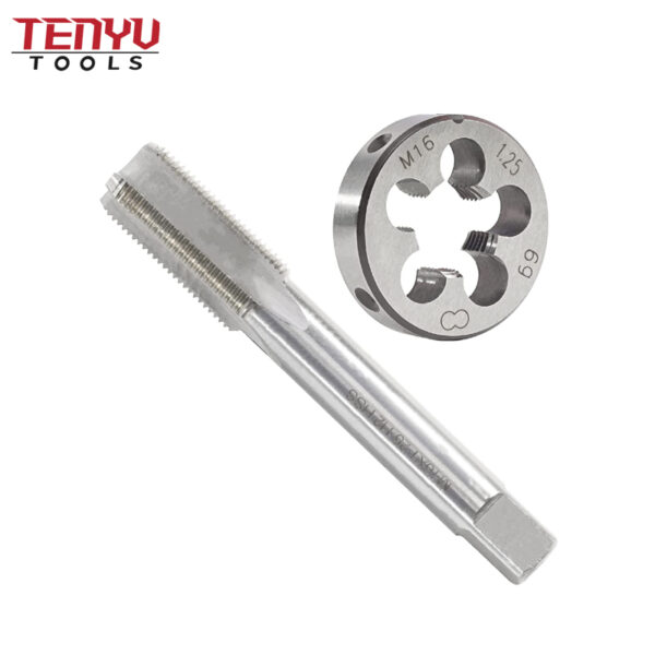 m16 x 1.25 metric tap and die set alloy tool steel round thread die right hand