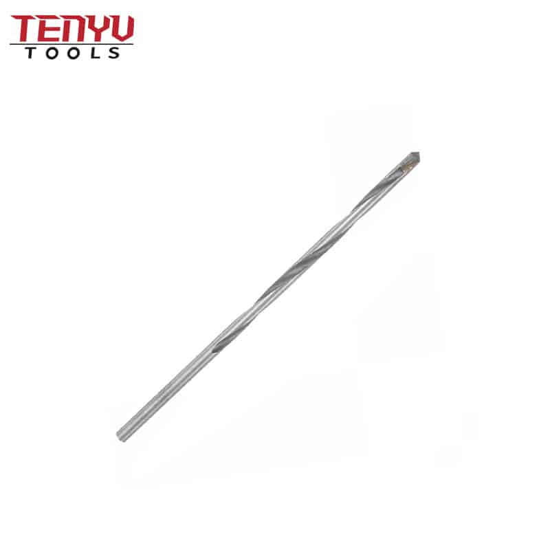 4mm cutting dia cemented full carbide twist drill bit with round straight shank for hardened steel stainless steel, 120mm length