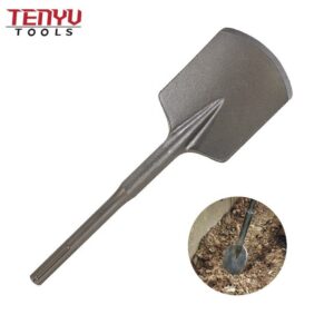 40cr steel rotary hammer sds max shank clay spade chisel drill bit for digging hard soil gravel